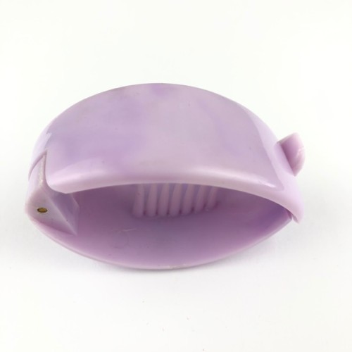 Vlasová spona - tvar ryby, bledo fialová